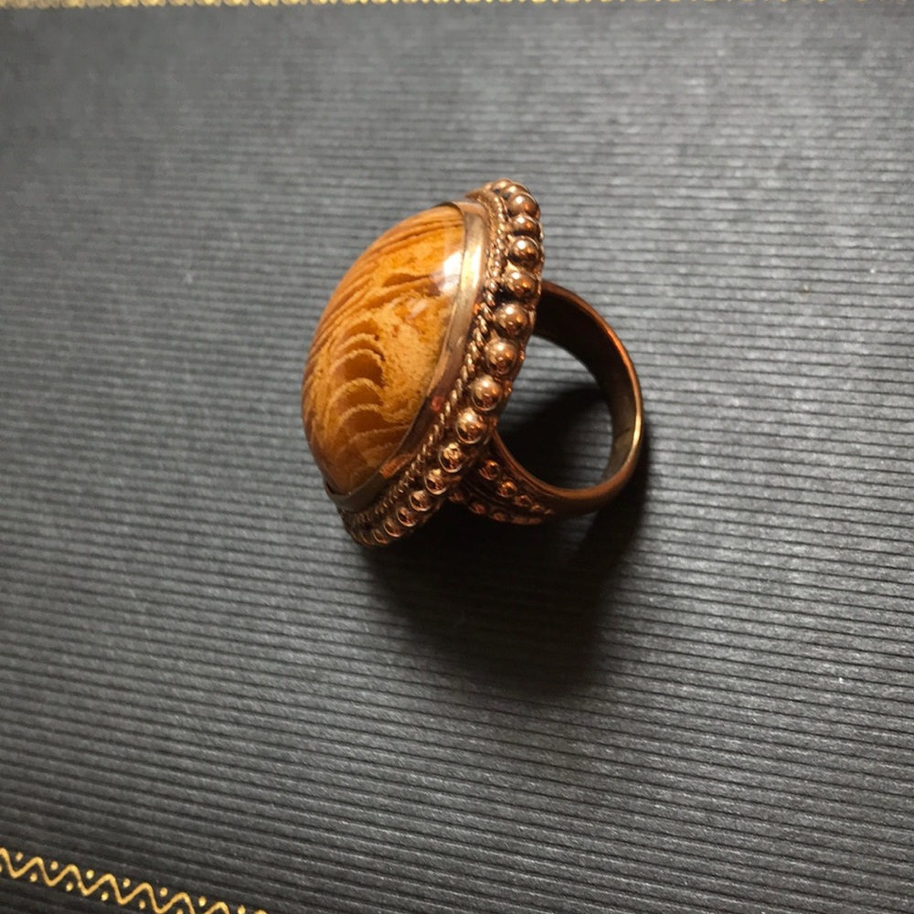Stephen Dweck Beaded Resin Bronze Ring